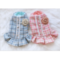 Fragrant Wind Plaid Cotton Pet Dog Winter Dress